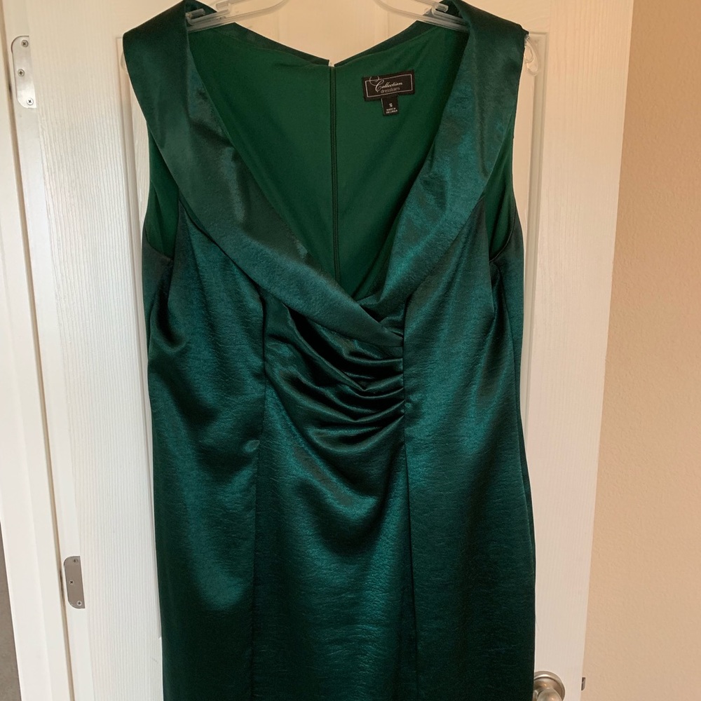 Dress Barn Metallic Green Party Dress, Size 16